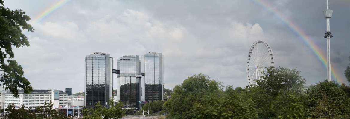 Gothia Towers regnbåge Göteborg